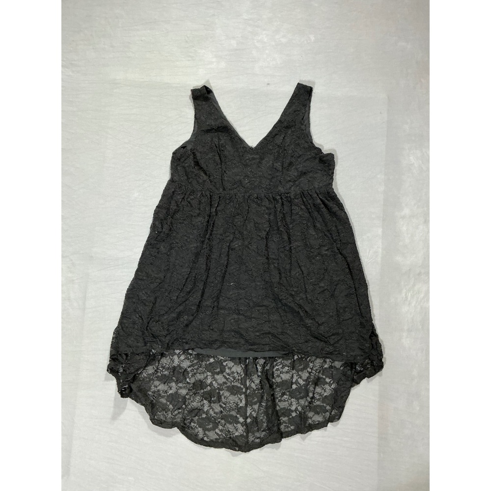 Torrid Black Floral Lace High Low Sleeveless V-Neck Babydoll top plus Size 3